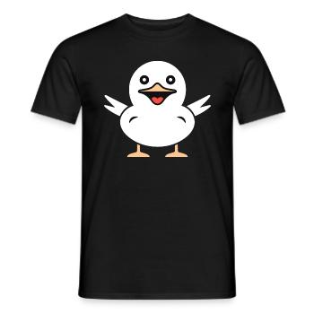 Mouette - T-shirt homme - noir - Devant - AI Model Male 178 light (178cm)