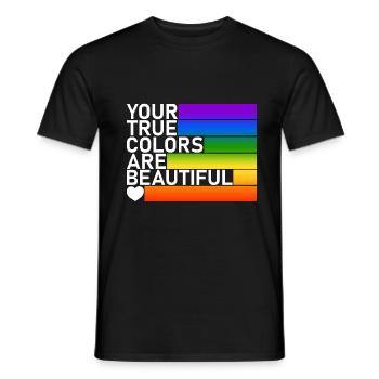 Votre vraie couleur est belle | Mois de la fierté - T-shirt homme - noir - Devant - AI Model Male 178 light (178cm)