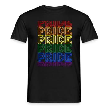 Pride Pride Pride | Rainbow Pride Month Freedom - Men's T-Shirt - black - Front - AI Model Male 178 light (178cm)