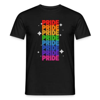 Pride Pride Pride | Rainbow Pride Month Freedom - Men's T-Shirt - black - Front - AI Model Male 178 light (178cm)