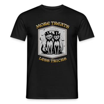More treats less tricks - Men's T-Shirt - black - Front - AI Model Male 178 light (178cm)