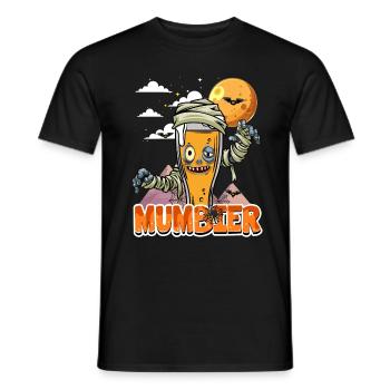Halloween Mumbier | Humor Mumie Bier 31. Oktober - Männer T-Shirt - Schwarz - Vorne - AI Model Male 178 light (178cm)