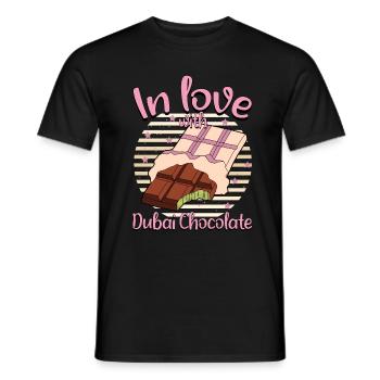 In Love with Dubai Chocolate | Liebe Stern Pistazi - Männer T-Shirt - Schwarz - Vorne - AI Model Male 178 light (178cm)