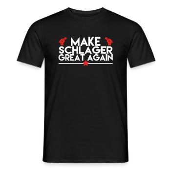 MAKE SCHLAGER GREAT AGAIN - Männer T-Shirt - Schwarz - Vorne - AI Model Male 178 light (178cm)
