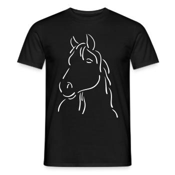 cheval - T-shirt homme - noir - Devant - AI Model Male 178 light (178cm)