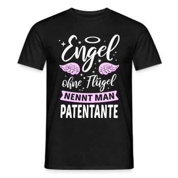 Angel without wings is called godmother - Men's T-Shirt - black - Front - AI Model Male 178 light (178cm)