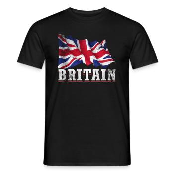 Royaume-Uni Royaume Uni Drapeau britannique - T-shirt homme - noir - Devant - AI Model Male 178 light (178cm)