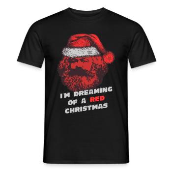 Santa Karl (Édition de Noël) - T-shirt homme - noir - Devant - AI Model Male 178 light (178cm)