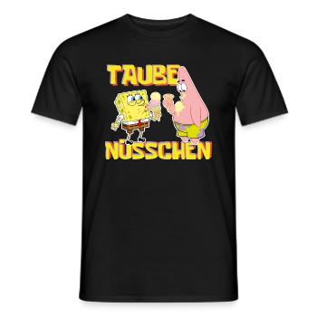 SpongeBob SquarePants Taube Nüsschen Patrick Eis - Men's T-Shirt - black - Front - AI Model Male 178 light (178cm)