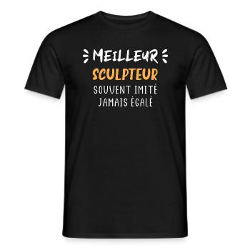 Souvent imité jamais égalé meilleur sculpteur - T-shirt homme - noir - Devant - AI Model Male 178 light (178cm)