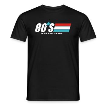 80er Jahre Jahrzehnt Grafik - Männer T-Shirt - Schwarz - Vorne - AI Model Male 178 light (178cm)