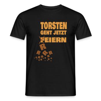 Feiern torsten Reiern Kotzen übergeben - Männer T-Shirt - Schwarz - Vorne - AI Model Male 178 light (178cm)