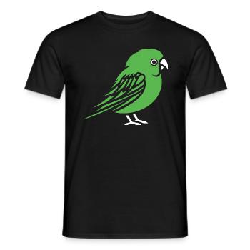 Mignonne petite perruche - T-shirt homme - noir - Devant - AI Model Male 178 light (178cm)