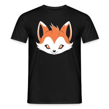 Humour petit renard japonais kitsune - T-shirt homme - noir - Devant - AI Model Male 178 light (178cm)
