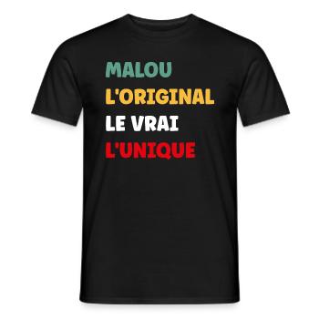 Malou - T-shirt homme - noir - Devant - AI Model Male 178 light (178cm)