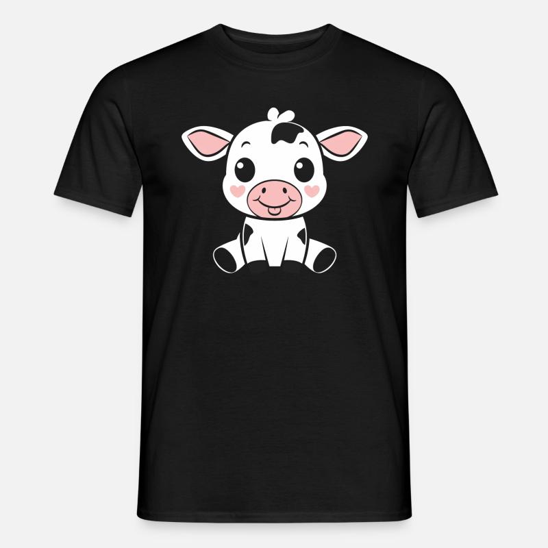 Kuh - Männer T-Shirt - Schwarz