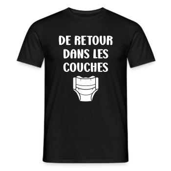 Couches - T-shirt homme - noir - Devant - AI Model Male 178 light (178cm)