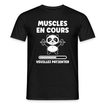 Animaux Humour musculation - T-shirt homme - noir - Devant - AI Model Male 178 light (178cm)
