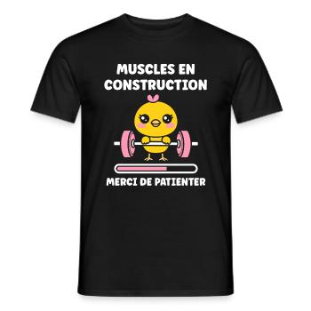 Animaux Humour musculation - T-shirt homme - noir - Devant - AI Model Male 178 light (178cm)