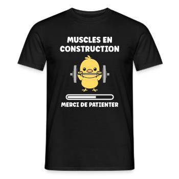 Animaux Humour musculation - T-shirt homme - noir - Devant - AI Model Male 178 light (178cm)