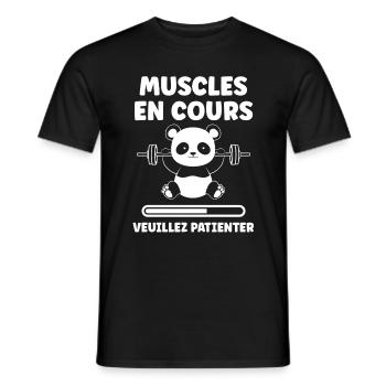 Animaux Humour musculation - T-shirt homme - noir - Devant - AI Model Male 178 light (178cm)