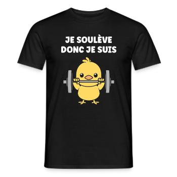 Animaux Humour musculation - T-shirt homme - noir - Devant - AI Model Male 178 light (178cm)