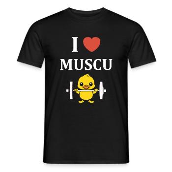 Animaux Humour musculation - T-shirt homme - noir - Devant - AI Model Male 178 light (178cm)