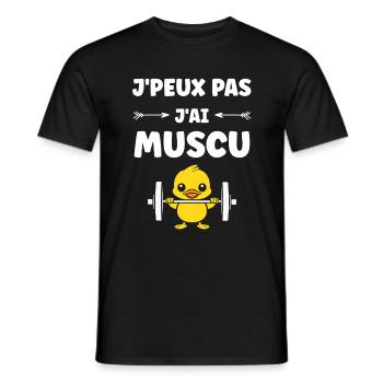 Animaux Humour musculation - T-shirt homme - noir - Devant - AI Model Male 178 light (178cm)