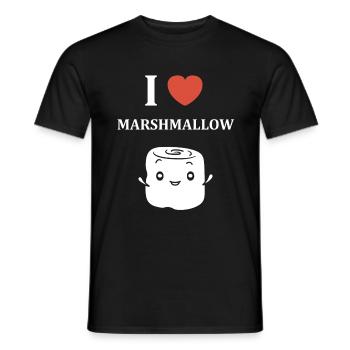 marshmallow - Men's T-Shirt - black - Front - AI Model Male 178 light (178cm)