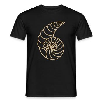 coquillage - T-shirt homme - noir - Devant - AI Model Male 178 light (178cm)