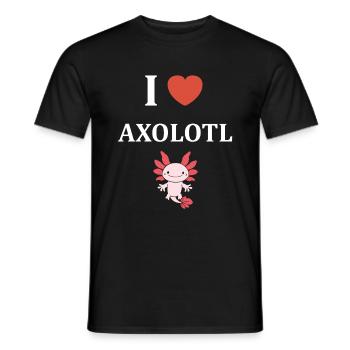 Axolotl - Männer T-Shirt - Schwarz - Vorne - AI Model Male 178 light (178cm)