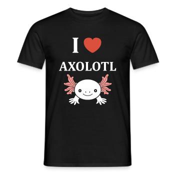 axolotl - T-shirt homme - noir - Devant - AI Model Male 178 light (178cm)