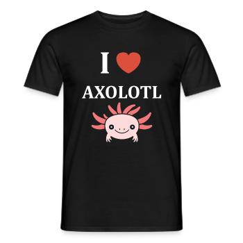 Axolotl - Männer T-Shirt - Schwarz - Vorne - AI Model Male 178 light (178cm)