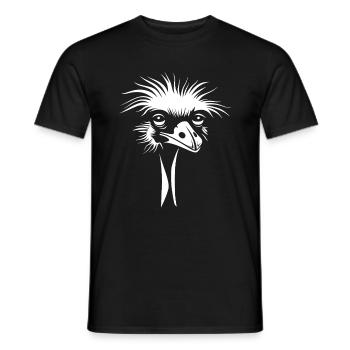 emu - Men's T-Shirt - black - Front - AI Model Male 178 light (178cm)