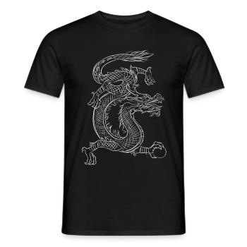 Dragon coco blanc mystique! CADEAUX - T-shirt homme - noir - Devant - AI Model Male 178 light (178cm)
