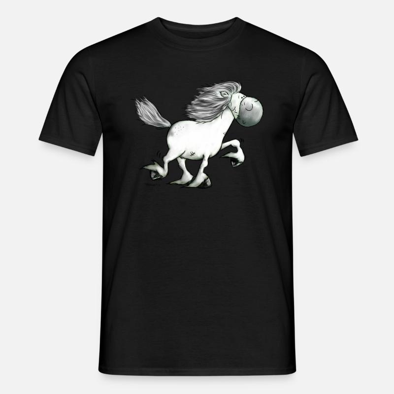 Drolliger Isländer - Islandpferd - Isi - Männer T-Shirt - Schwarz