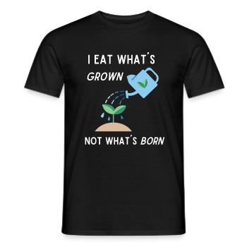 Vegan Design eat whats grown - Männer T-Shirt - Schwarz - Vorne - AI Model Male 178 light (178cm)