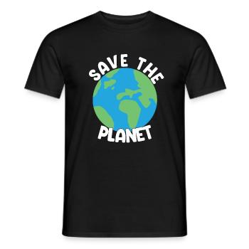 Save The Planet - Männer T-Shirt - Schwarz - Vorne - AI Model Male 178 light (178cm)