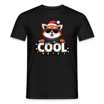 Cool Red Panda - Men's T-Shirt - black - Front - AI Model Male 178 light (178cm)