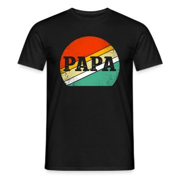 Papa - Men's T-Shirt - black - Front - AI Model Male 178 light (178cm)