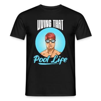 Schwimmen Spruch für einen Schwimmer - Männer T-Shirt - Schwarz - Vorne - AI Model Male 178 light (178cm)