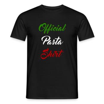 Official Pasta Shirt Noodles Ramen Spaghetti Fans - Men's T-Shirt - black - Front - AI Model Male 178 light (178cm)