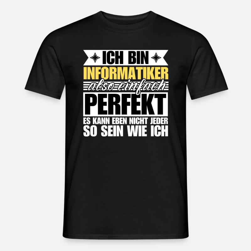 Perfekter Informatiker - Männer T-Shirt - Schwarz