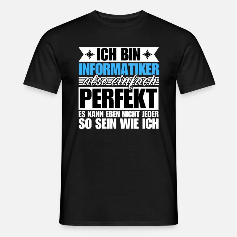 Perfekter Informatiker - Männer T-Shirt - Schwarz