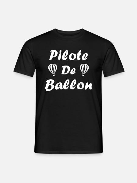 Humour Montgolfière - T-shirt homme - noir