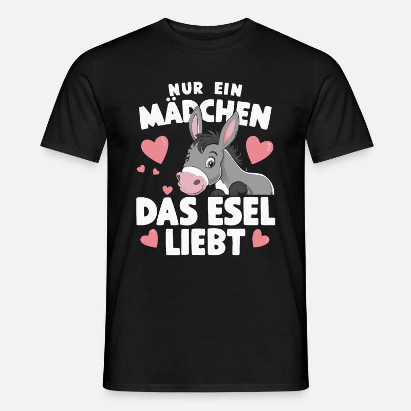 Esel Eselchen Maultier Muli - Männer T-Shirt - Schwarz