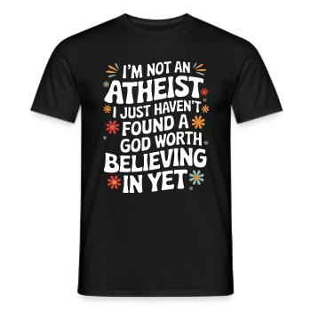 Atheismus Atheist Anti-Religion Agnostiker - Männer T-Shirt - Schwarz - Vorne - AI Model Male 178 light (178cm)