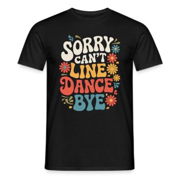 Line Dancing Dancing Dancers - Men's T-Shirt - black - Front - AI Model Male 178 light (178cm)