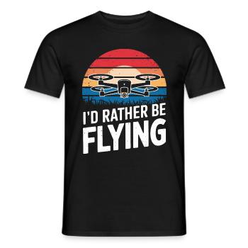 Dronen Pilot Quadrocopter Drone - Männer T-Shirt - Schwarz - Vorne - AI Model Male 178 light (178cm)