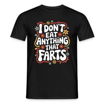 Végétarien Végétalien Végétarien Végétarien - T-shirt homme - noir - Devant - AI Model Male 178 light (178cm)